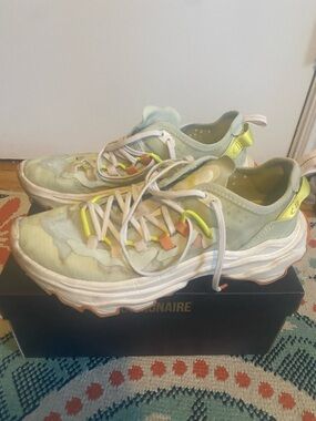 Sorel Pale Green and Neon Accent Trail Sneakers